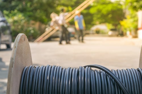fiber optic construction in community