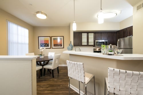 Open Kitchen with Dining Room at Renaissance Apartment Homes