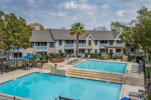 the resort style swimming pool at our apartments at Polo Clubs Apartments, Texas, 78729