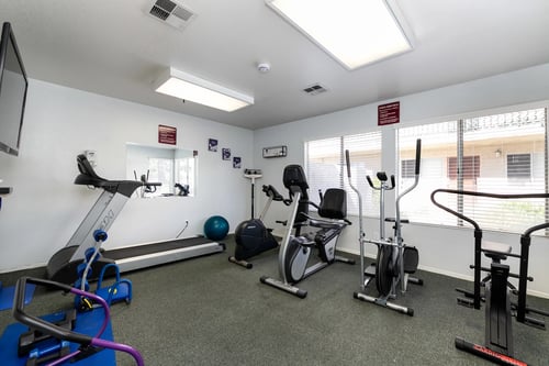 Fitness Studio at Whispering Fountains Whittier Apartments