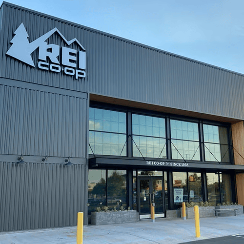 The front of the REI store in Oklahoma City, Oklahoma