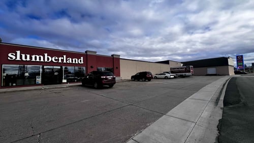 International Falls Slumberland Furniture parking lot