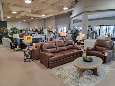 Kearney Slumberland Furniture leather living room set
