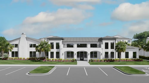 Rendering of the property building at Terrassa Luxury Apartments in St. Augustine, FL