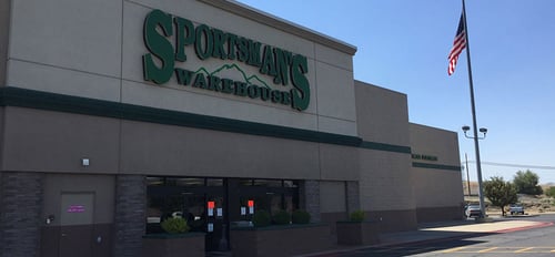 The front entrance of Sportsman's Warehouse in Lewiston