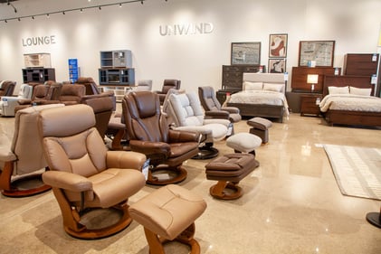 Bloomington Slumberland Furniture recliners and ottomans