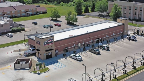 Aerial View of Jacksonville, Illinois Club Car Wash