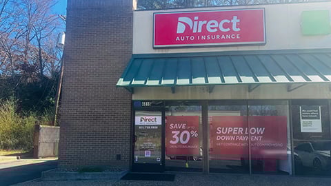 Direct Auto Insurance storefront located at  4816 JFK Blvd, North Little Rock