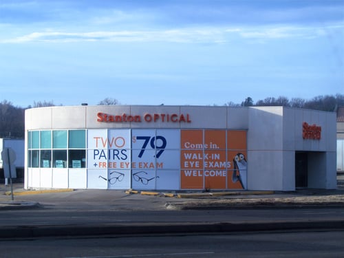 Storefront at Stanton Optical store in Omaha, NE 68114