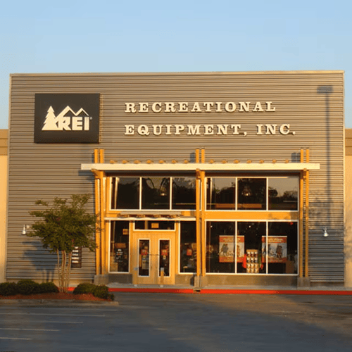 The front of the REI store in Kennesaw, Georgia