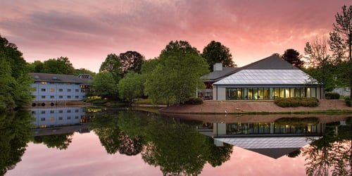 Hotel Exterior with Lake View