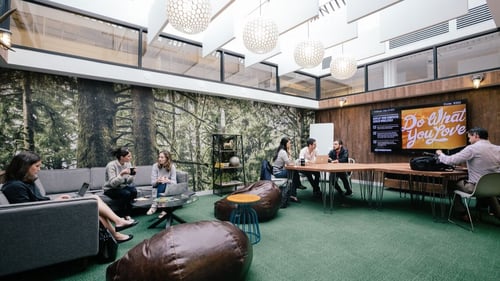 People Working at WeWork Office & Coworking Space