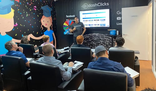 Chad Kodary, CEO of DashClicks, speaking at a Dash Day event.