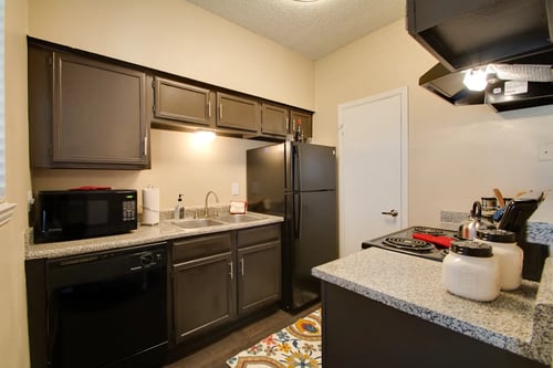 Kitchen at Bristol Apartment Living in Dallas, TX, 75287
