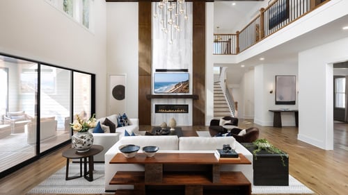 Dramatic open-concept living spaces