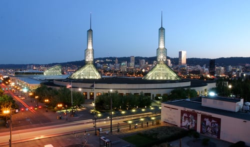 The Portland Convention Center in Northeast Portland | photo by https://commons.wikimedia.org/wiki/User:Cacophony