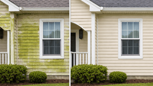 Big Clean HQ House wash before and after