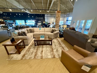 Custom sectional at Slumberland Furniture Champaign.