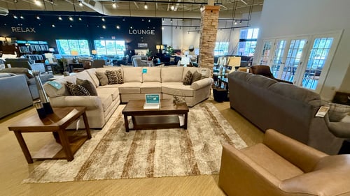 Custom sectional at Slumberland Furniture Champaign.