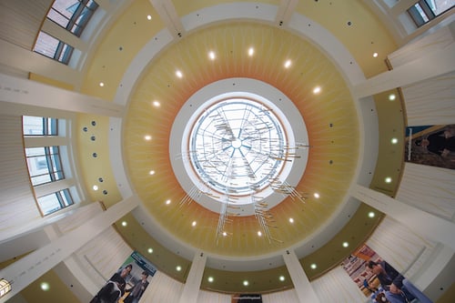 Interior atrium ceiling