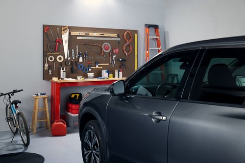 Automobile / Car in a garage.