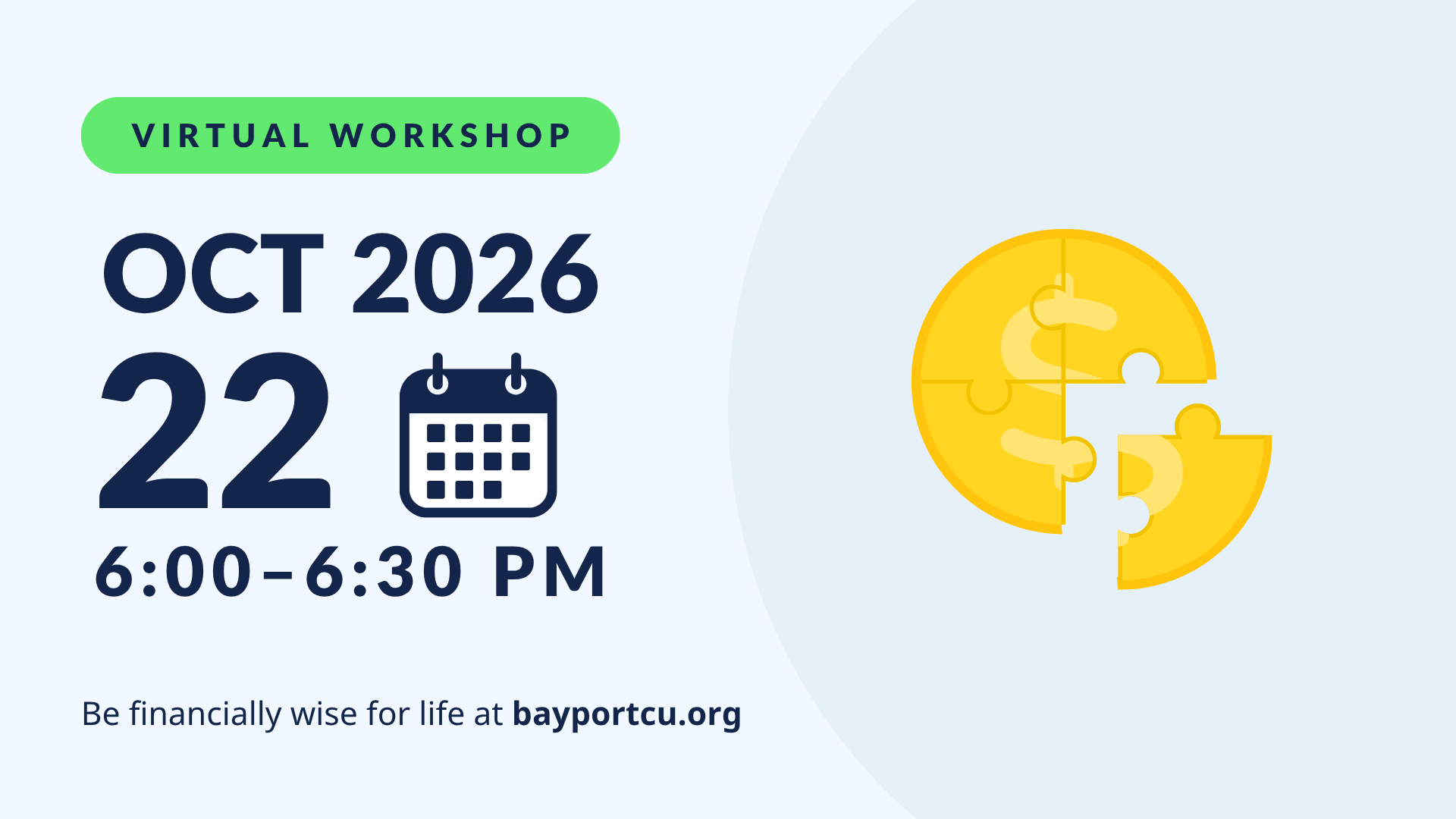 Build your financial future on Oct 22