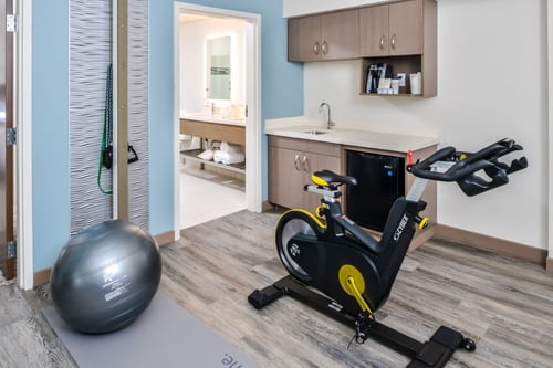 At EVEN Hotel Eugene, each room has fitness equipment.
