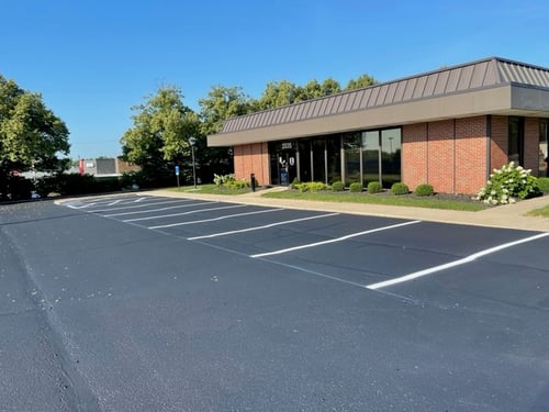 Parking lot maintenance and marking in Springfield, Ohio by PAR Asphalt Maintenance and Marking