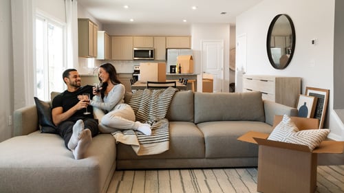 Modern interior of new home