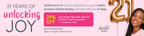 21 years. 21% off. Step into summer.