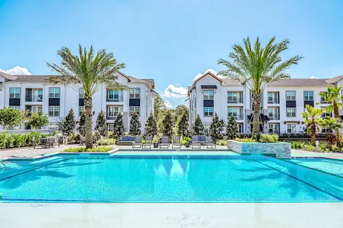 Resort-Style Pool at The Rosemary Apartments in Humble, TX