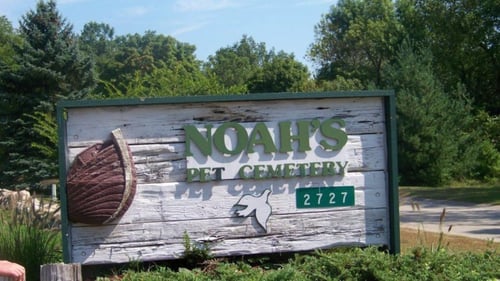 entrance sign to cemetery