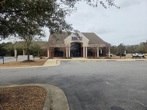 Outside view of the State Employees' Credit Union Camden branch