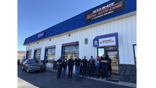 Accurate Total Auto Care tea outside our auto repair shop in Springdale, Arkansas.