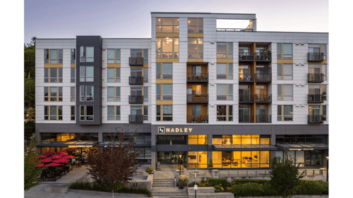 Apartment building at The Hadley Apartments, Mercer Island, WA