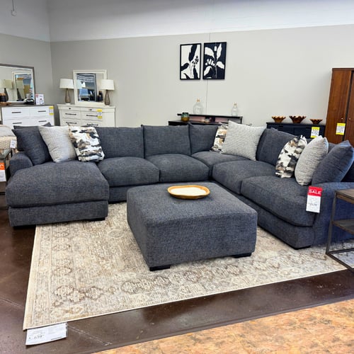 Slate Wake sectional by Franklin on display at Slumberland Furniture in Marshalltown, Iowa
