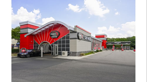 Exterior of Tommy's Express Car Wash in Greenville, North Carolina