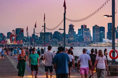 View of downtown Vancouver from the Shipyards