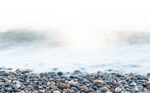 A shingle beach.