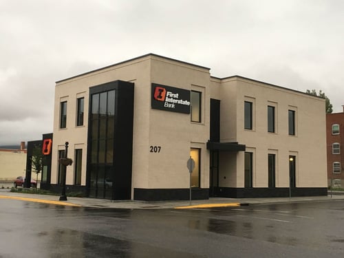 Exterior image of First Interstate Bank in Livingston, Montana.