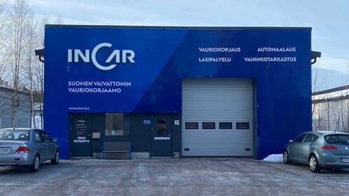 InCar Nummela Veikkoinkorven toimipisteen ulkokuva ja sisäänkäynti