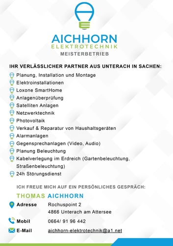 Aichhorn Thomas Elektrotechnik in Unterach am Attersee