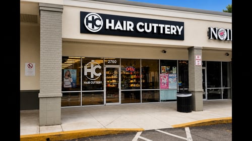 Outside the Hair Cuttery salon in  Palm City
