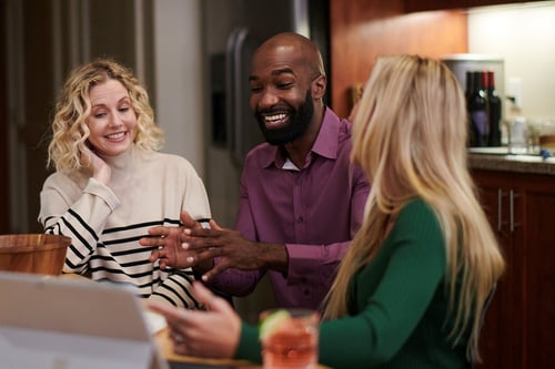 Neighborhood friends over using fiber internet Wi-Fi