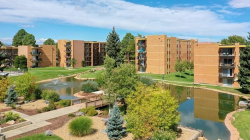 Monaco Lakes Apartments Aerial View, Denver, CO