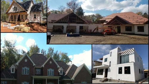 Collage of various completed projects
