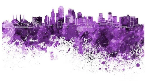 Purple City Skyline