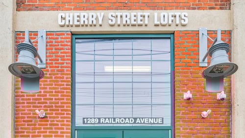Property entrance at Cherry Street Lofts in Bridgeport, CT 06605