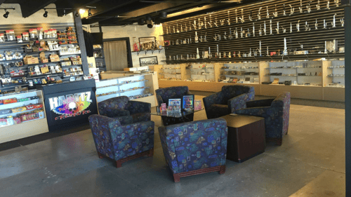 in store sitting area