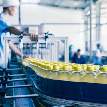 drinks being manufactured